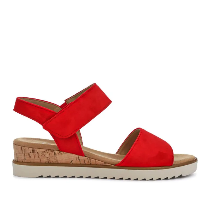 Raynor Gabor Wedge Sandals  - GAB39511 / 325 072 - Red sold by Jones Bootmaker