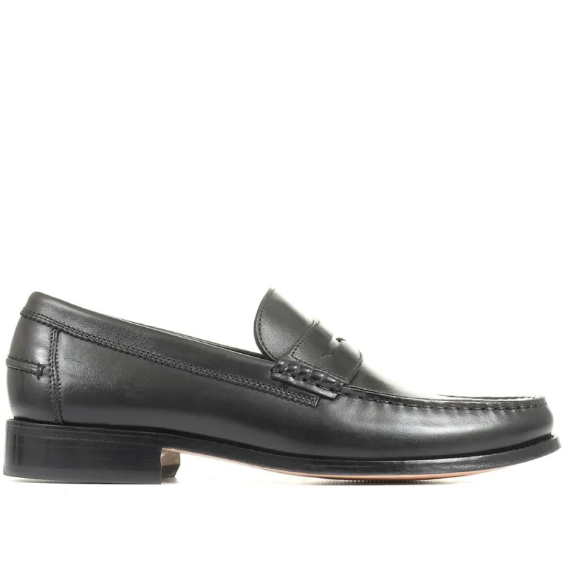 Rivers Leather Penny Loafers - RIVERS / 321 662 - Black sold by Jones Bootmaker