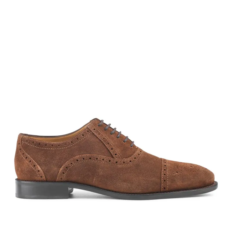 Maynard Leather Oxford Brogues - MAYNARD / 27254364 - Brown Suede sold by Jones Bootmaker