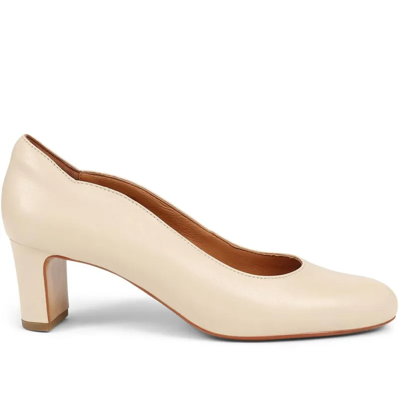 Zoey Leather Court Shoes - ZOEY / 323 597 - Off White sold by Jones Bootmaker