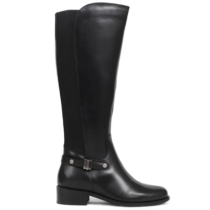 Serina Leather Calf Boots - SERINA / 324 338 - Black sold by Jones Bootmaker