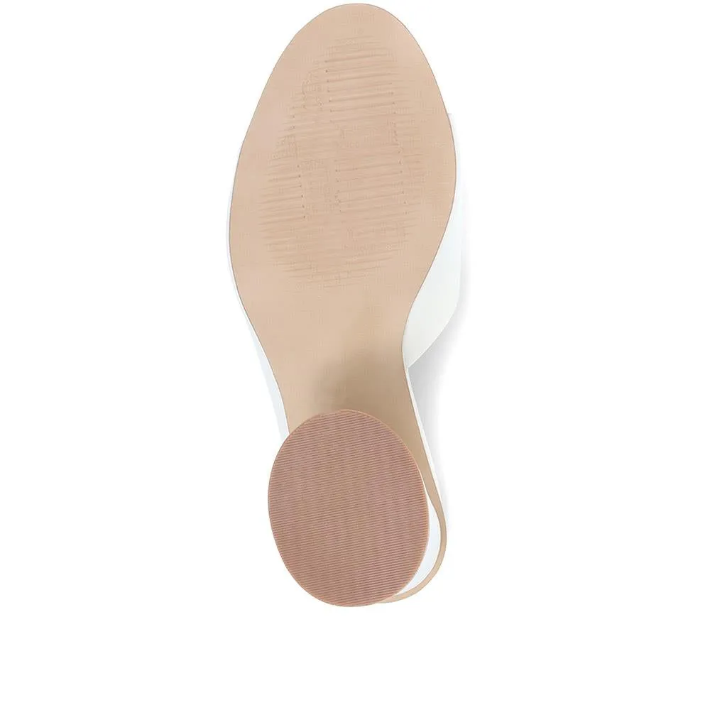 Lisetta Heeled Mules - LISETTA / 323 347 - Cream sold by Jones Bootmaker product image thumbnail 5