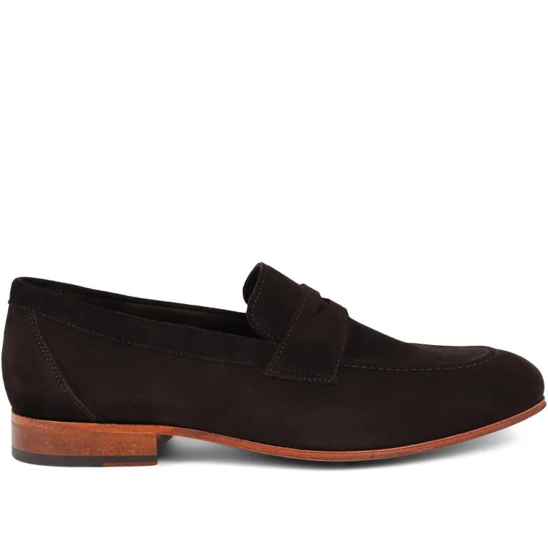 Rake Leather Loafers - RAKE / 325 092 - Brown Suede sold by Jones Bootmaker