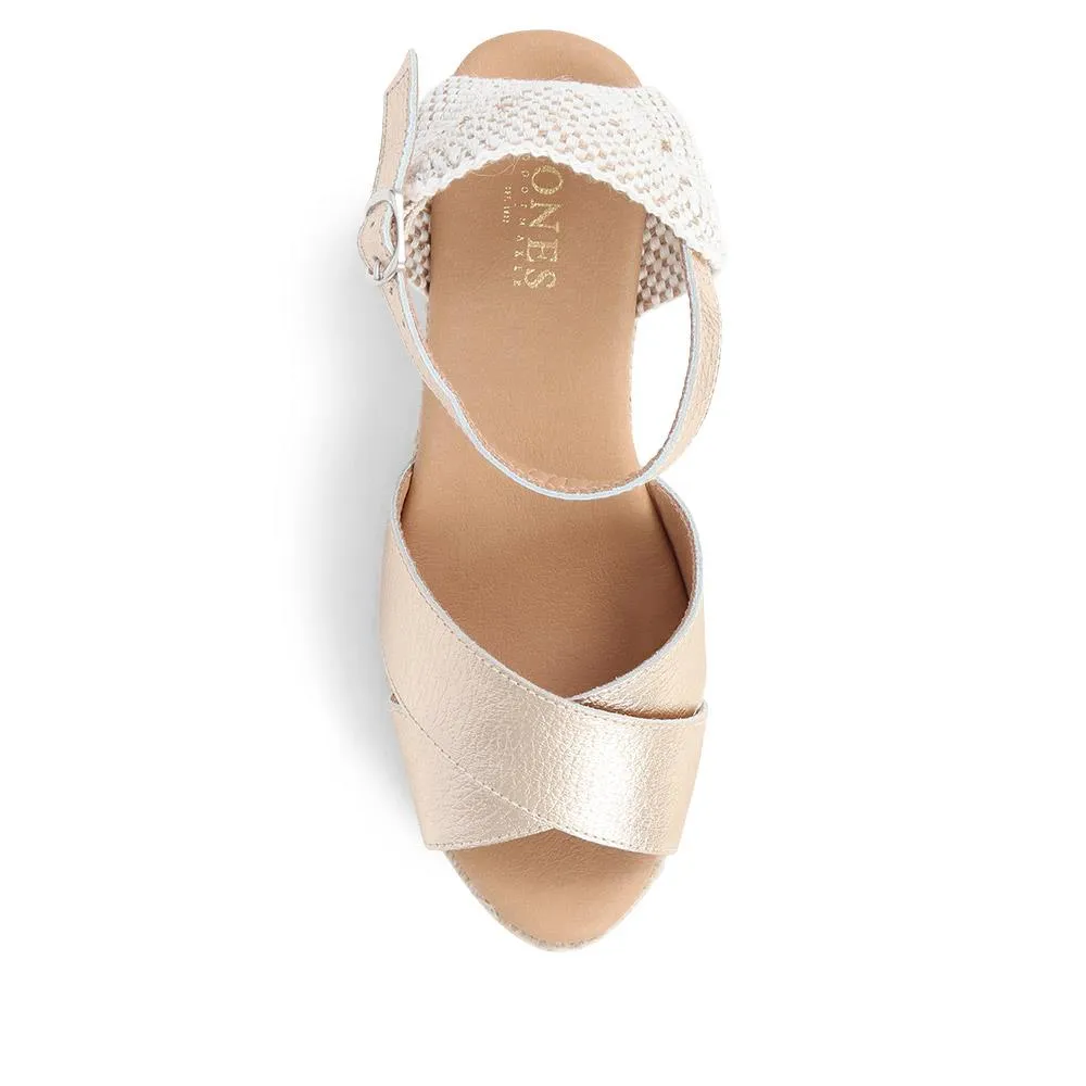 Raelie Espadrille Wedges - RAELIE / 325 423 - Gold sold by Jones Bootmaker product image thumbnail 5