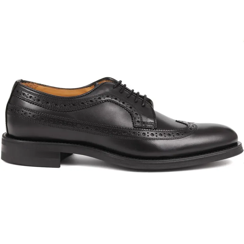 Brogue Detailed Leather Shoes - COLINDALE2 / 324 460 - Black sold by Jones Bootmaker