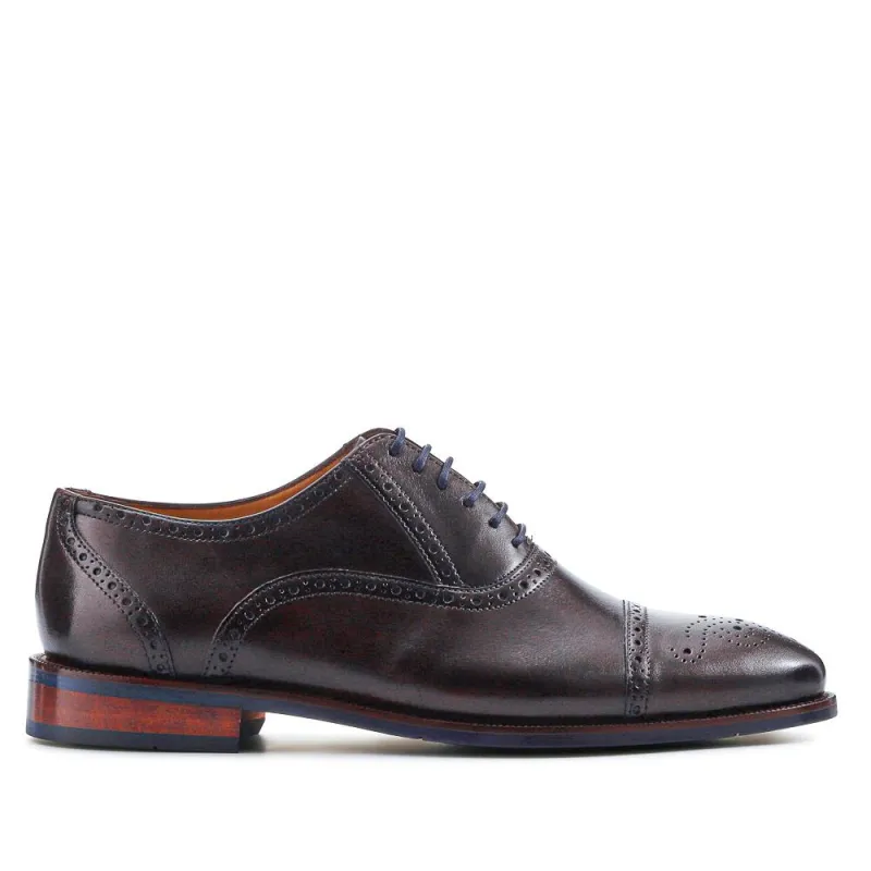 Mercer Wide-fit Leather Oxford Shoes - MERCER / 320 485 - Dark Brown sold by Jones Bootmaker