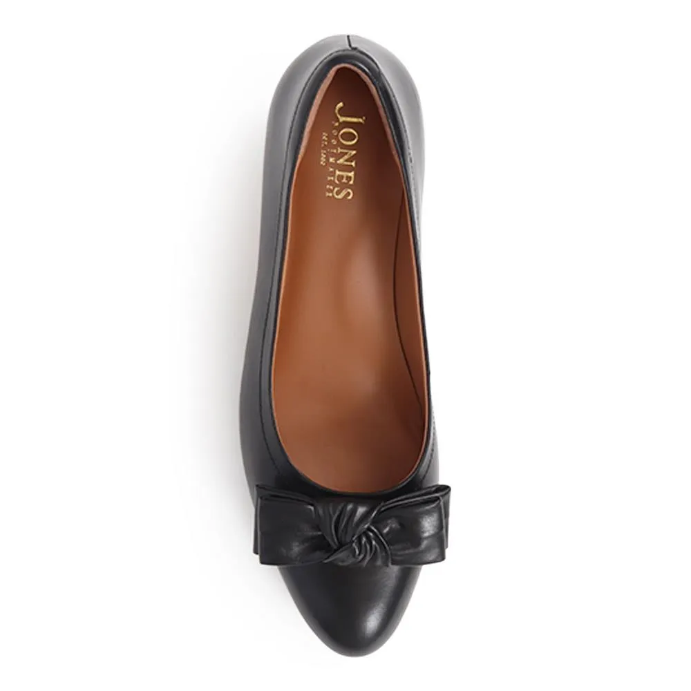 Zelda Bow Detail Court Shoes - ZELDA / 323 596 - Black Leather sold by Jones Bootmaker product image thumbnail 4