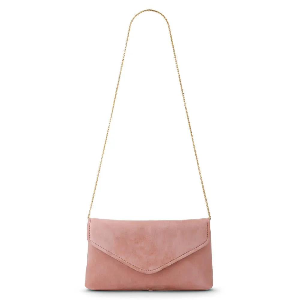 Wings Touch-Fasten Leather Bag - WINGS / 327 014 - Blush Suede sold by Jones Bootmaker