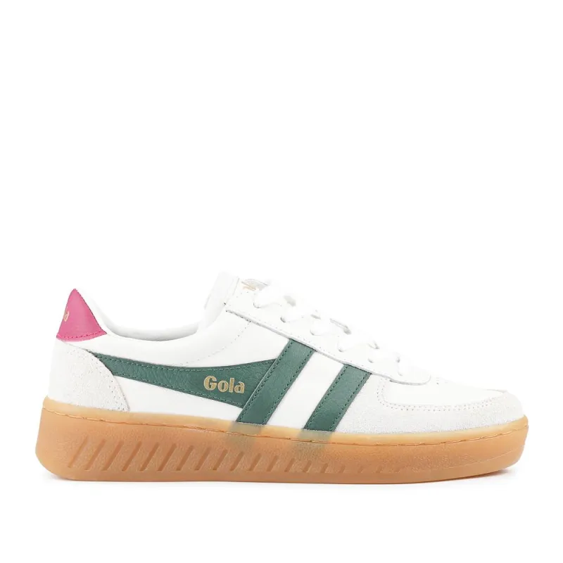 Grandslam Elite Leather Trainers - JAC41501 / 326 752 - White-Emerald sold by Jones Bootmaker