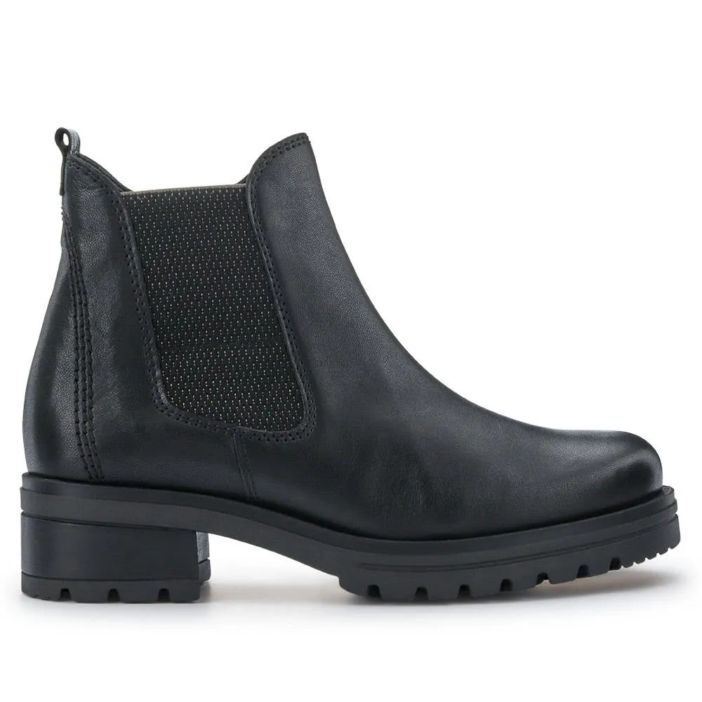Sallis Chunky Leather Chelsea Boots - GAB40535 / 327 566 - Black Leather sold by Jones Bootmaker