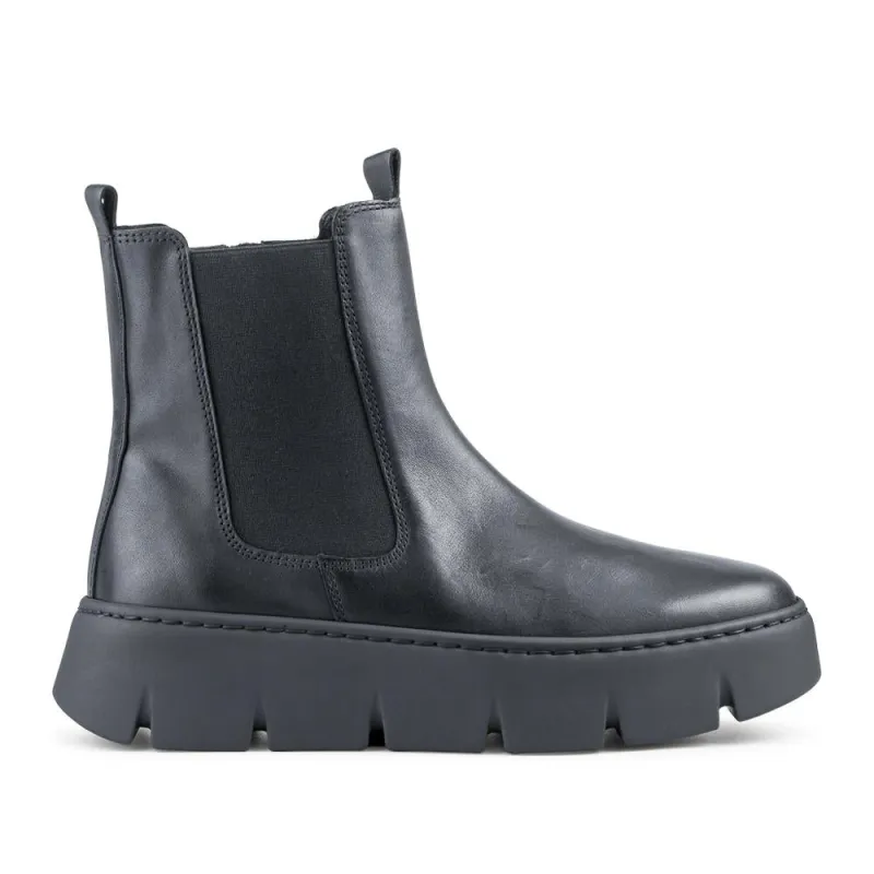 Custom Gabor Leather Chunky Slip-On Boots - GAB42517 / 327 883 - Black sold by Jones Bootmaker