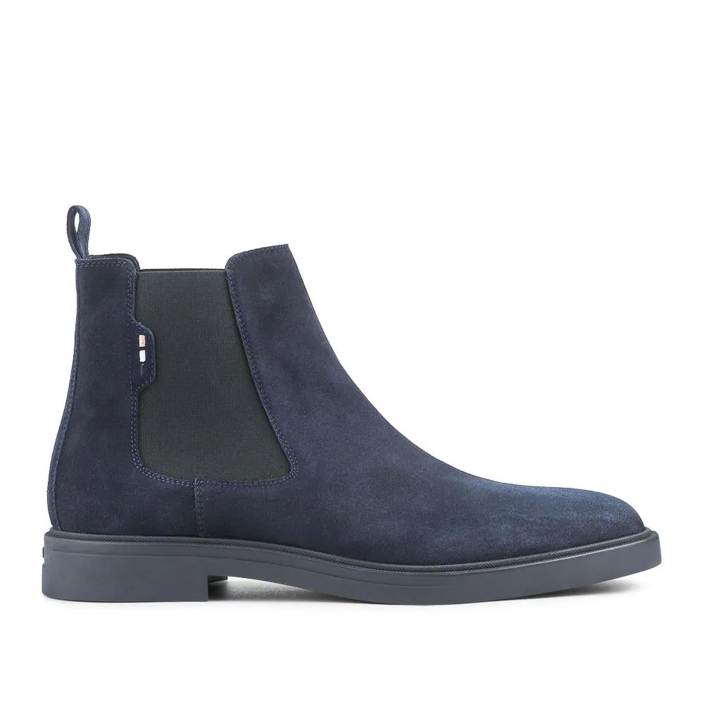 Hugo Boss Suede Leather Chelsea Boots - HUGO42505 / 327 812 - Navy sold by Jones Bootmaker