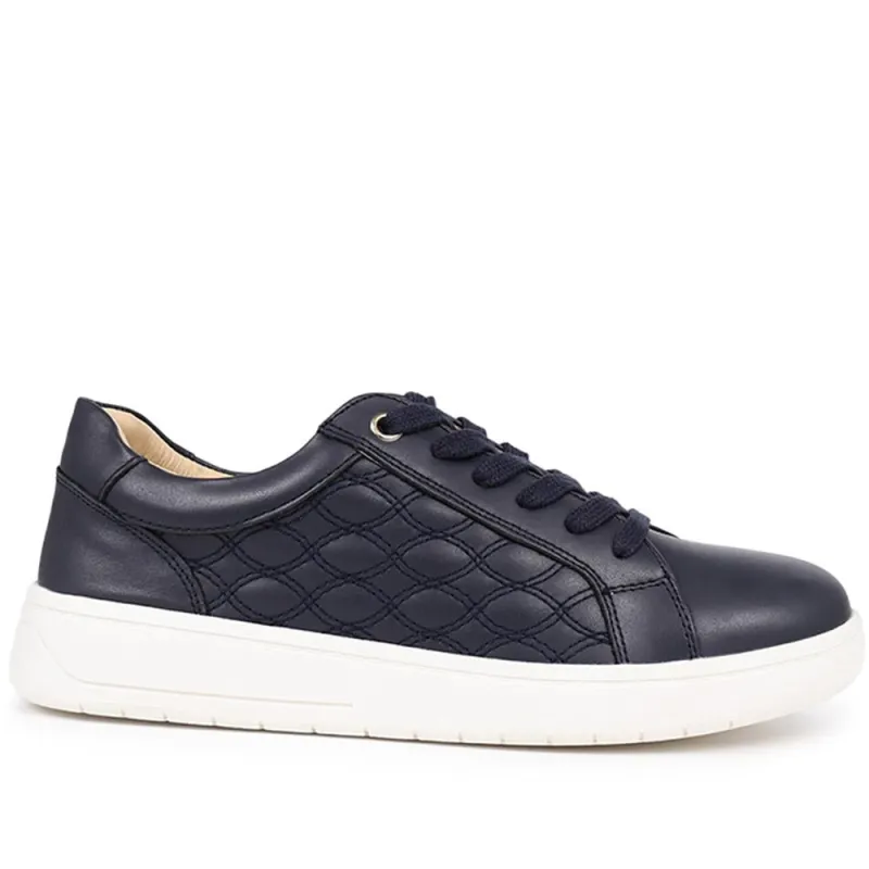 Allana Leather Lace-Up Trainers - ALLANA / 325 133 - Navy sold by Jones Bootmaker