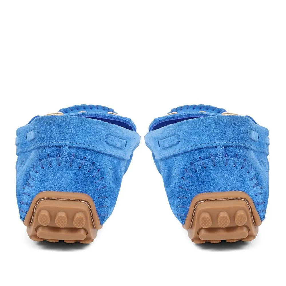 Giustina Suede Buckle Moccasins - GIUSTINA / 323 917 - Cobalt sold by Jones Bootmaker product image thumbnail 2