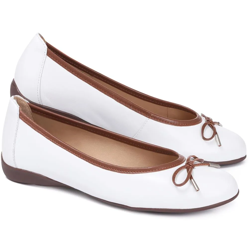 Leather Ballet Flat - GLO28512 / 313 772 - White sold by Jones Bootmaker product image thumbnail 2