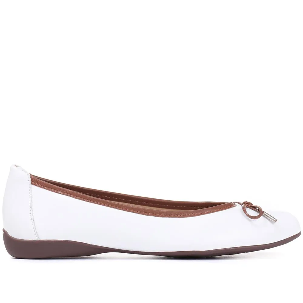 Leather Ballet Flat - GLO28512 / 313 772 - White sold by Jones Bootmaker product image thumbnail 3