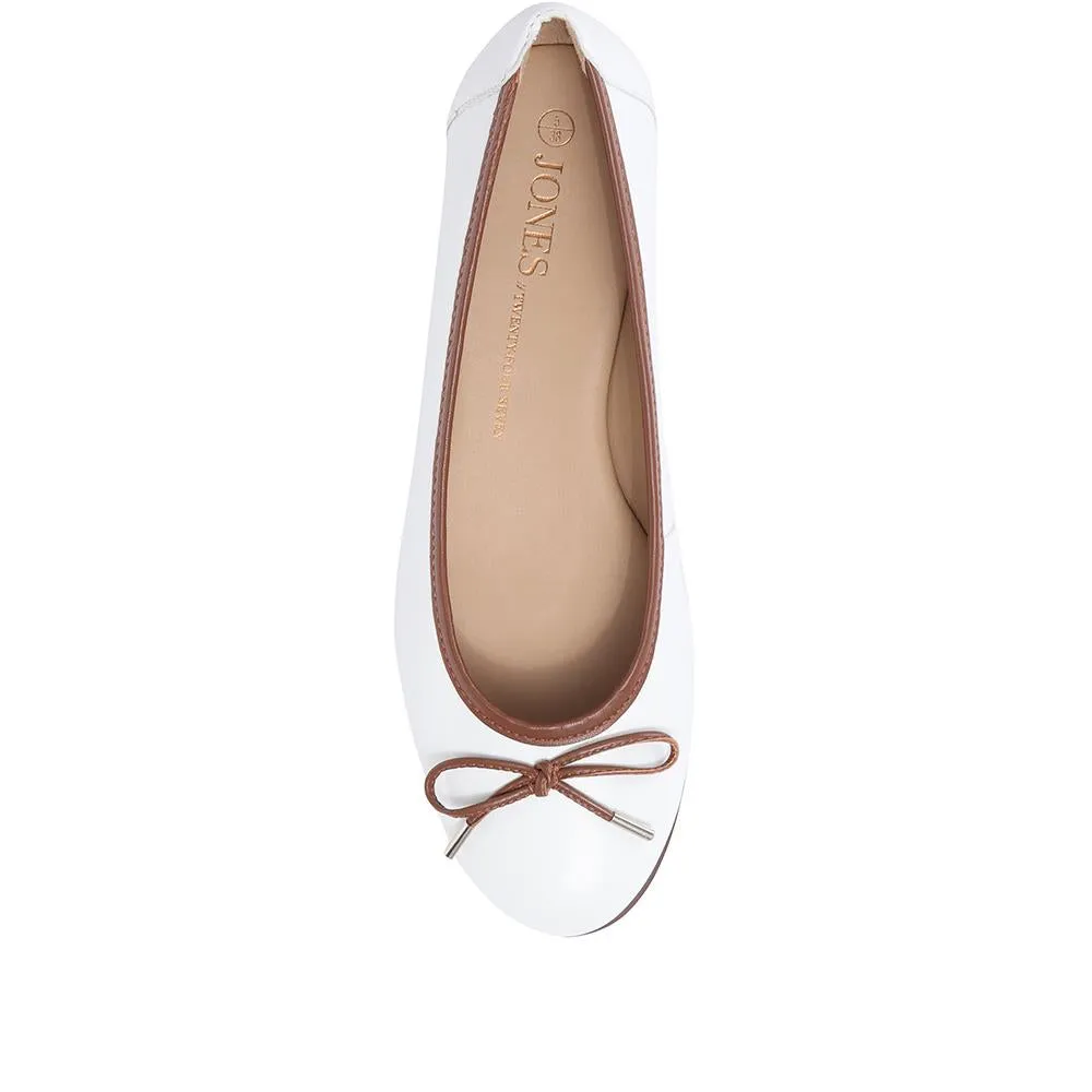 Leather Ballet Flat - GLO28512 / 313 772 - White sold by Jones Bootmaker product image thumbnail 4