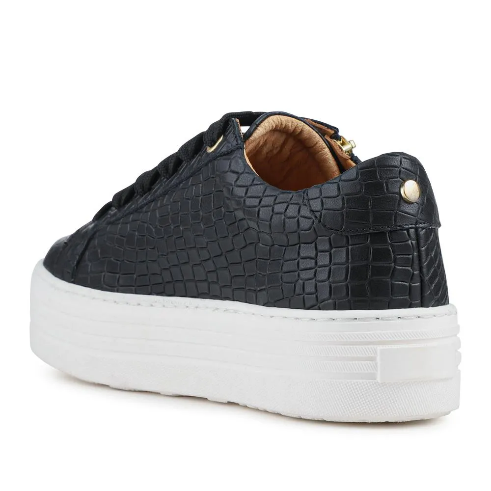 Amaliada Leather Platform Trainers - AMALIADA / 325 316 - Black Croc sold by Jones Bootmaker product image thumbnail 3