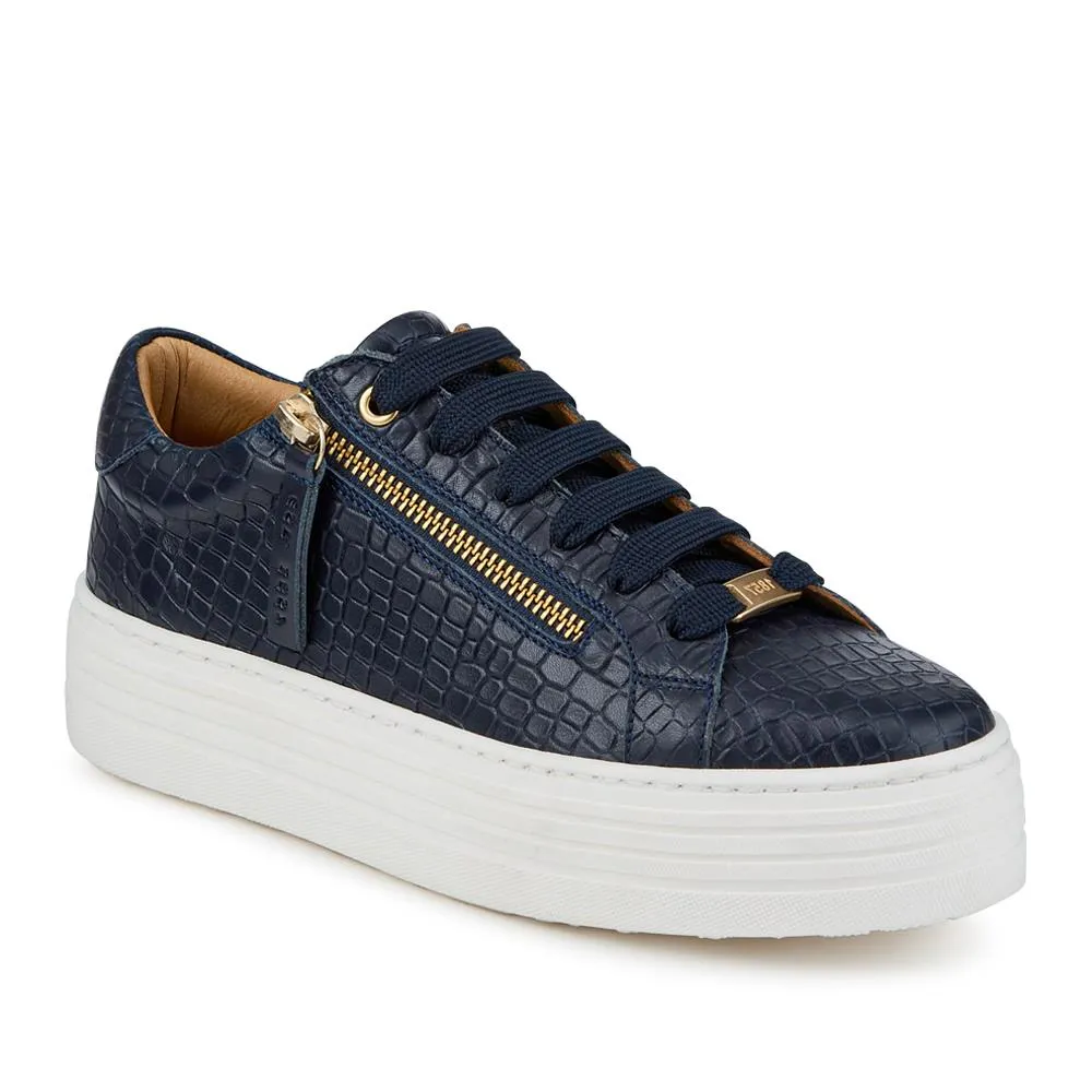 Amaliada Leather Platform Trainers - AMALIADA / 325 316 - Navy Croc sold by Jones Bootmaker product image thumbnail 2