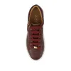 Amaliada Leather Platform Trainers - AMALIADA / 325 316 - Burgundy Croc sold by Jones Bootmaker
