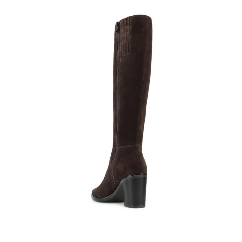 Cagliari Small Calf Fit Knee High Boots - CAGLIARIS / 321 030 - Chocolate Suede sold by Jones Bootmaker