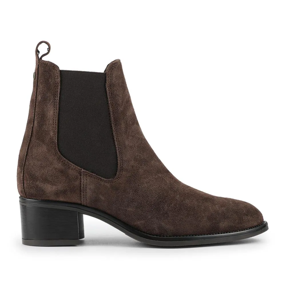 Karlee Leather Slip-In Ankle Boots - KARLEE / 327 776 - Brown sold by Jones Bootmaker