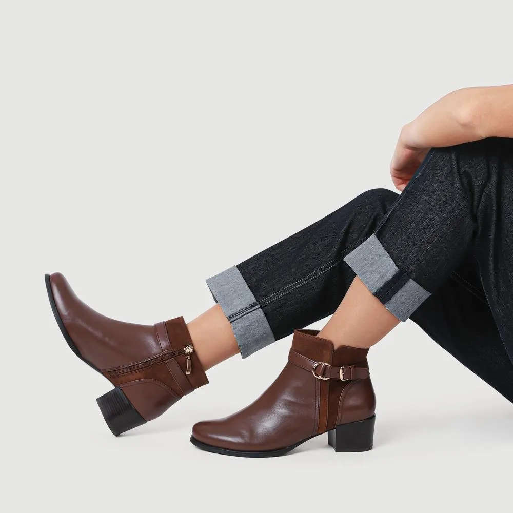 Sarina Heeled Ankle Boots - SARINA / 324 527 - Brown sold by Jones Bootmaker product image thumbnail 5