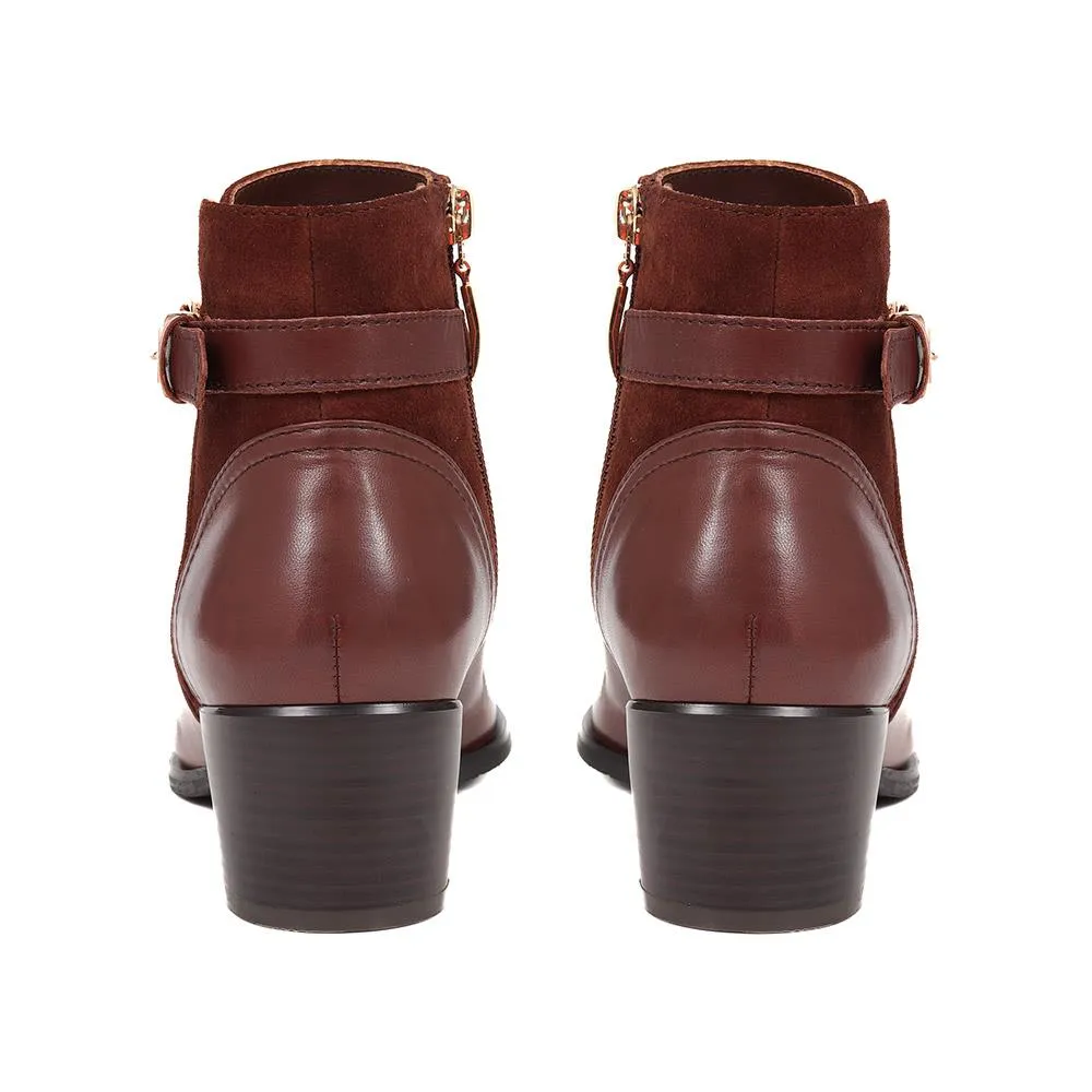 Sarina Heeled Ankle Boots - SARINA / 324 527 - Brown sold by Jones Bootmaker product image thumbnail 3