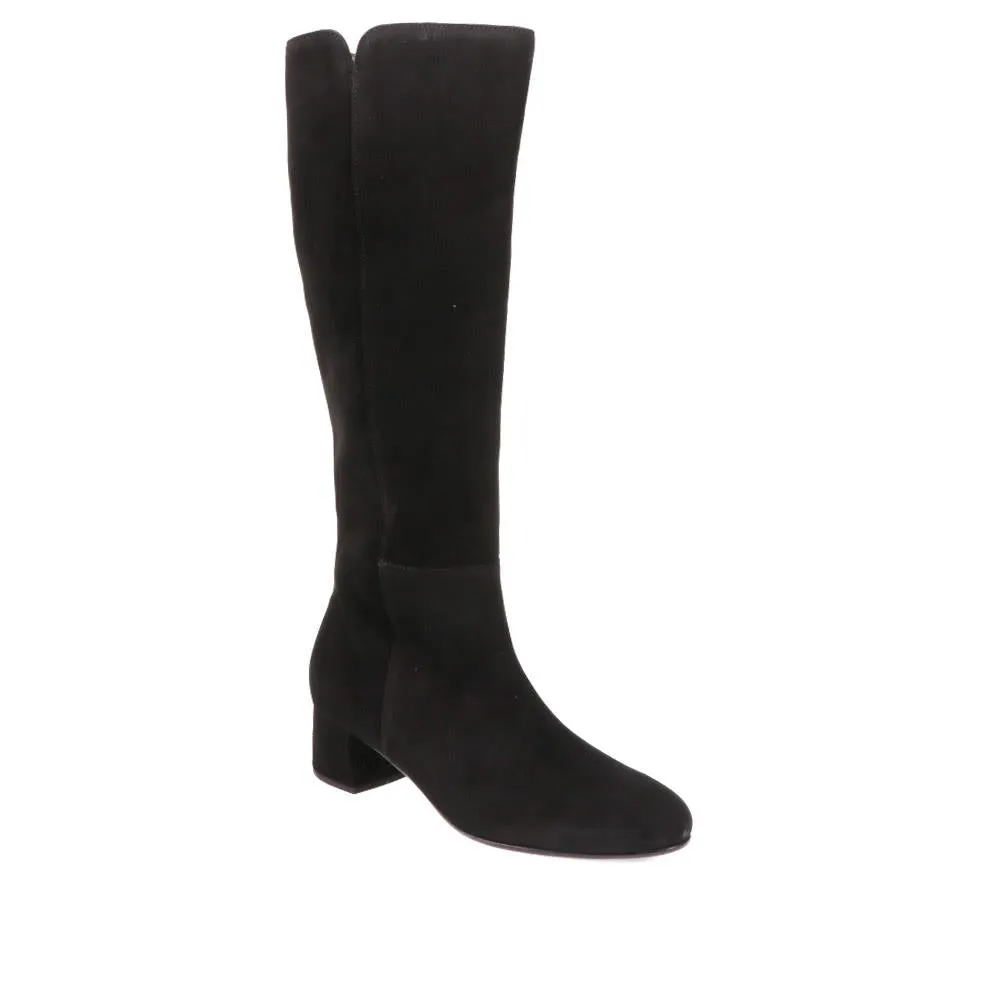 Ashby Block-Heel Leather Long Boots - GAB40533 / 326 846 - Black Suede sold by Jones Bootmaker product image thumbnail 2
