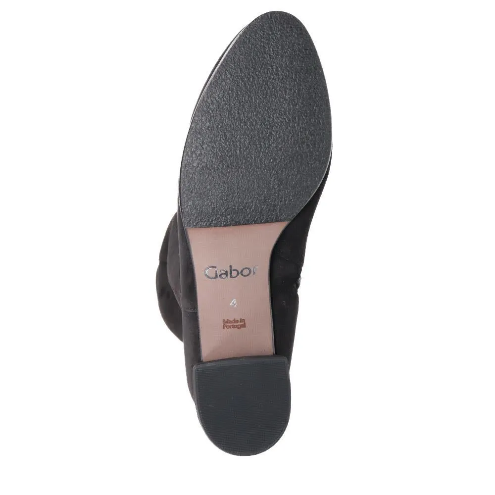 Ashby Block-Heel Leather Long Boots - GAB40533 / 326 846 - Black Suede sold by Jones Bootmaker product image thumbnail 4