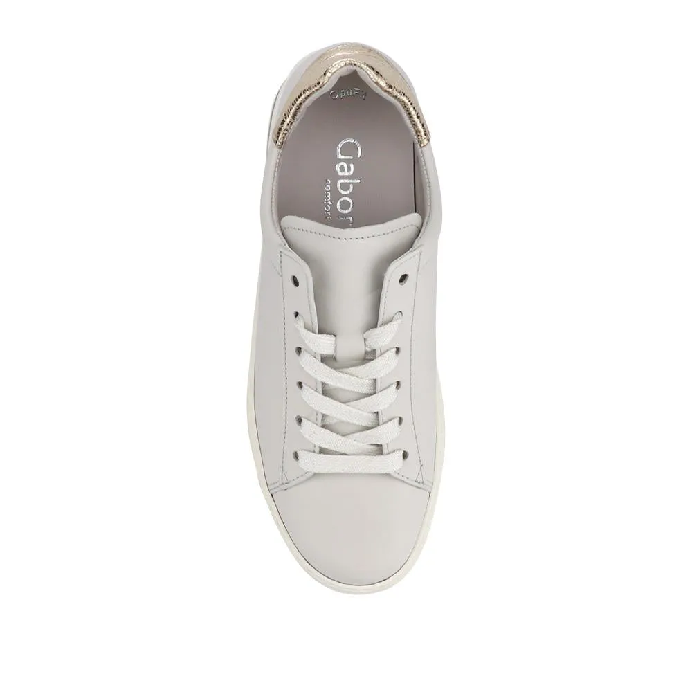 Keystone Gabor Leather Lace-Up Chunky Trainers - GAB41504 / 326 981 - White Metallic sold by Jones Bootmaker product image thumbnail 4