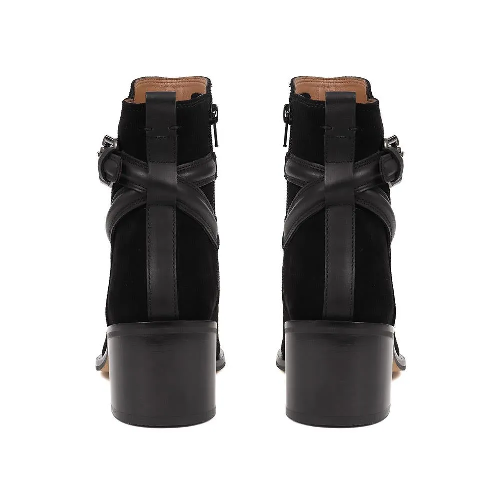 Lisabet Leather Buckle Strap Ankle Boots - LISABET / 324 249 - Black sold by Jones Bootmaker product image thumbnail 3