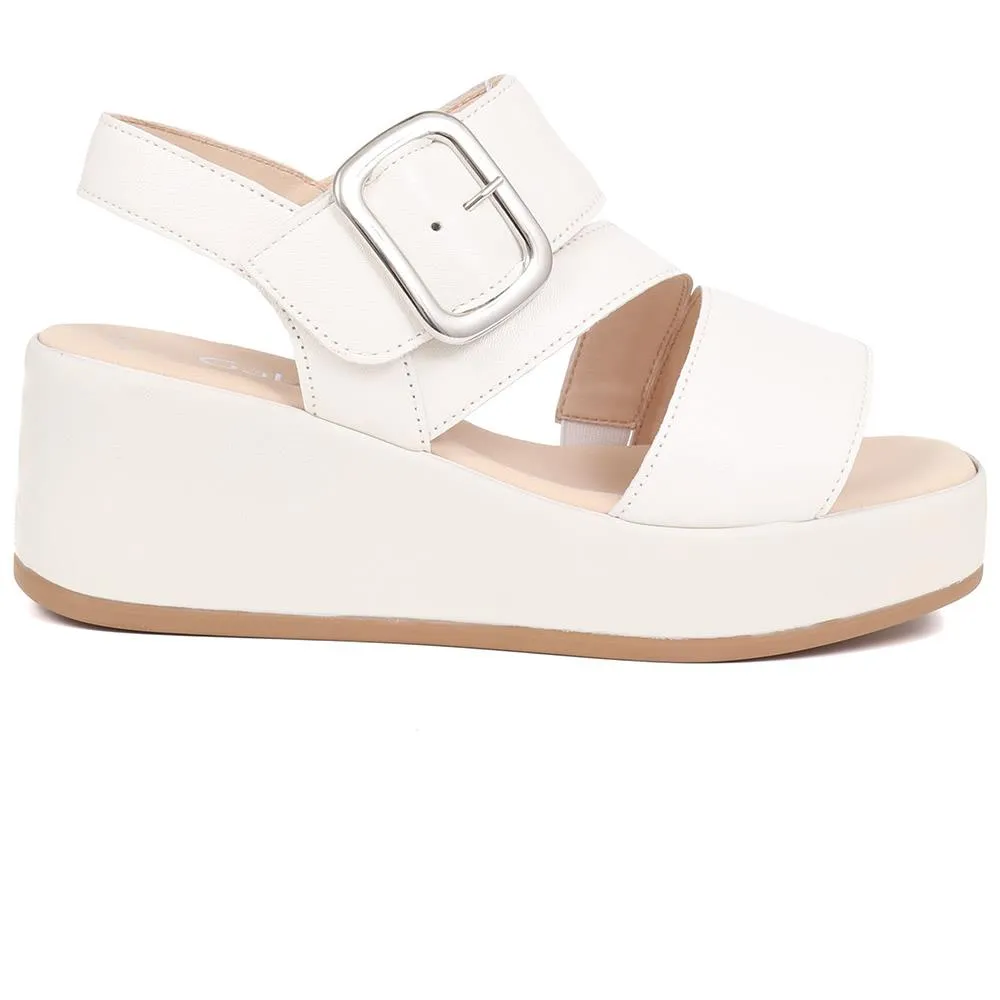Wedge Heel Sandals - GAB39520 / 325 403 - White sold by Jones Bootmaker