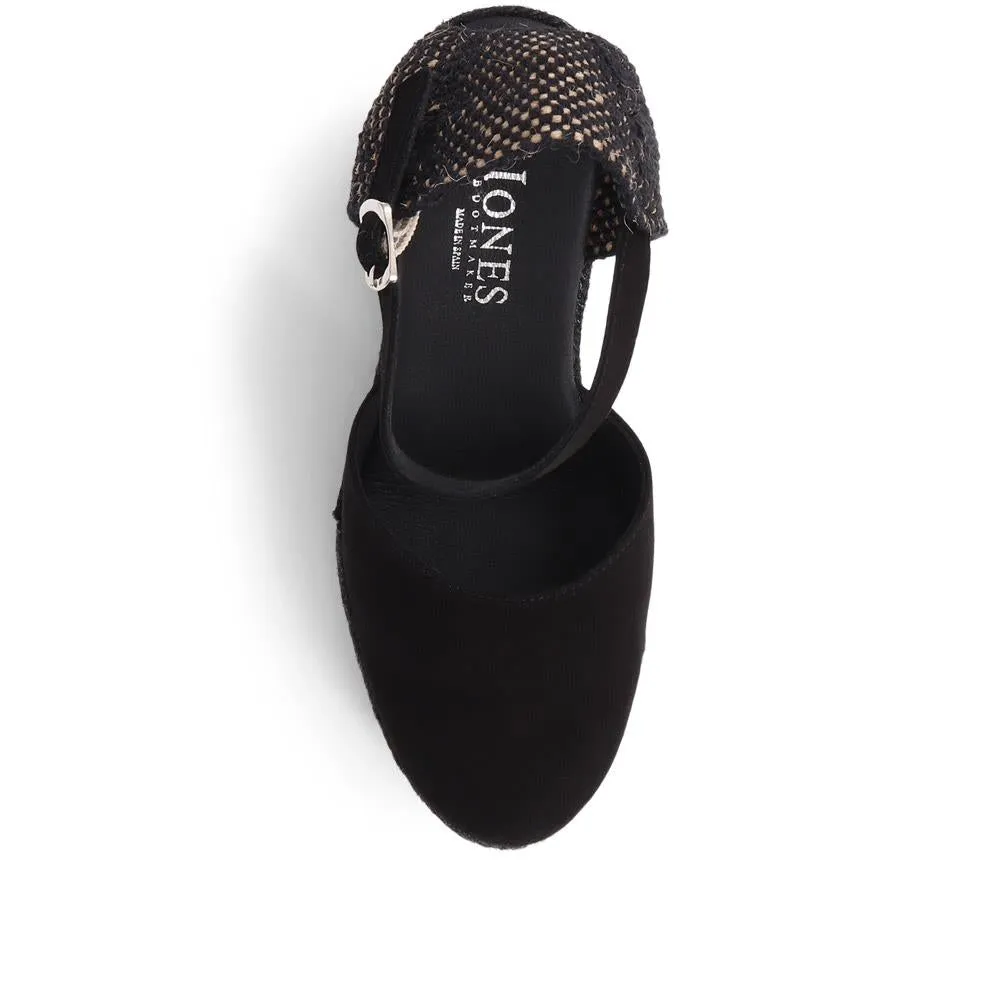 Arabella Wedge Sandals - ARABELLA / 320 169 - Black Suede sold by Jones Bootmaker product image thumbnail 5