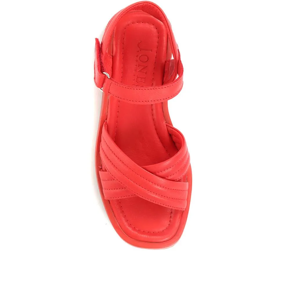 Maera Leather Platform Sandals - MAERA / 322 402 - Red sold by Jones Bootmaker product image thumbnail 4