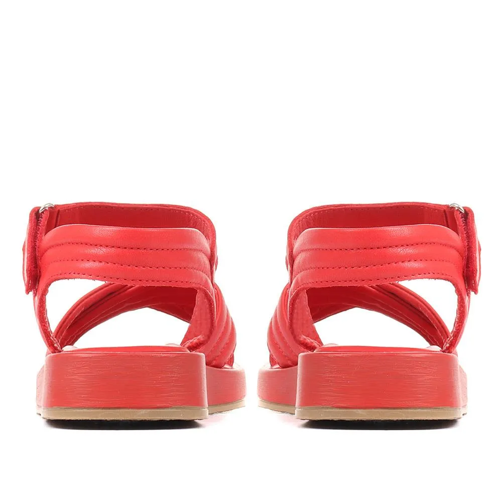 Maera Leather Platform Sandals - MAERA / 322 402 - Red sold by Jones Bootmaker product image thumbnail 3