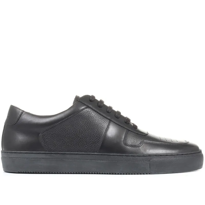 Teo Leather Trainers - TEO / 321 216 - Black sold by Jones Bootmaker