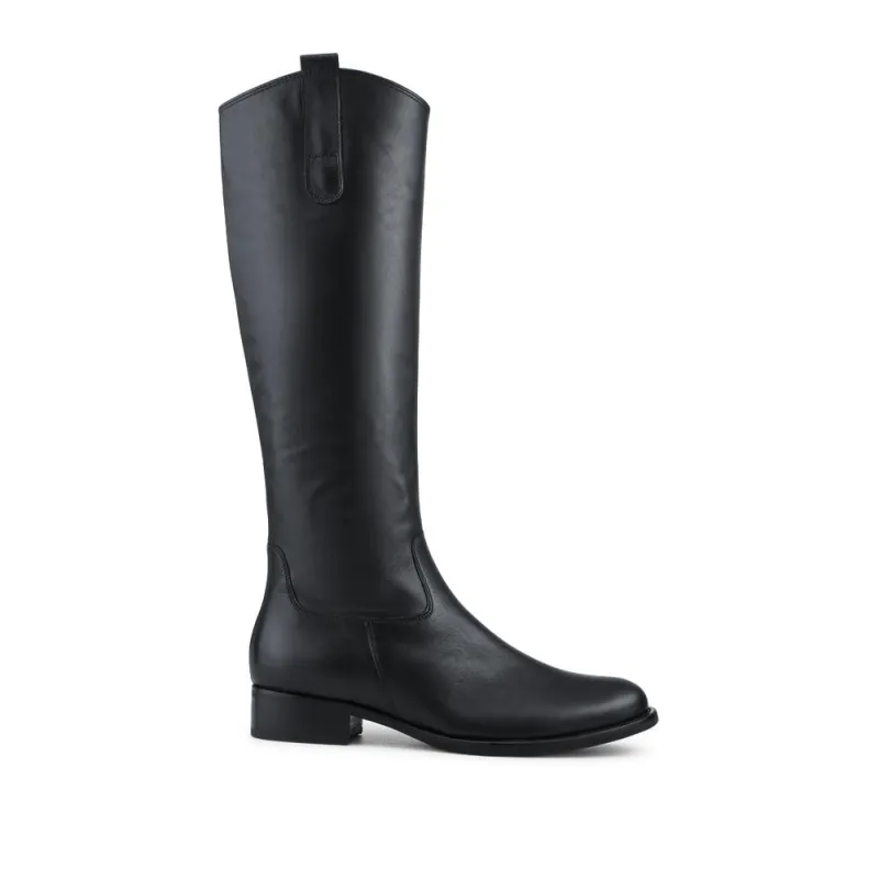 Brook Slim Gabor Calf Fit Leather Riding Boots - GAB28507 / 313 145 - Black sold by Jones Bootmaker