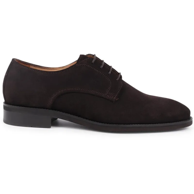 Maison Leather Lace-Up Shoes - MAISON / 325 749 - Dark Brown Suede sold by Jones Bootmaker
