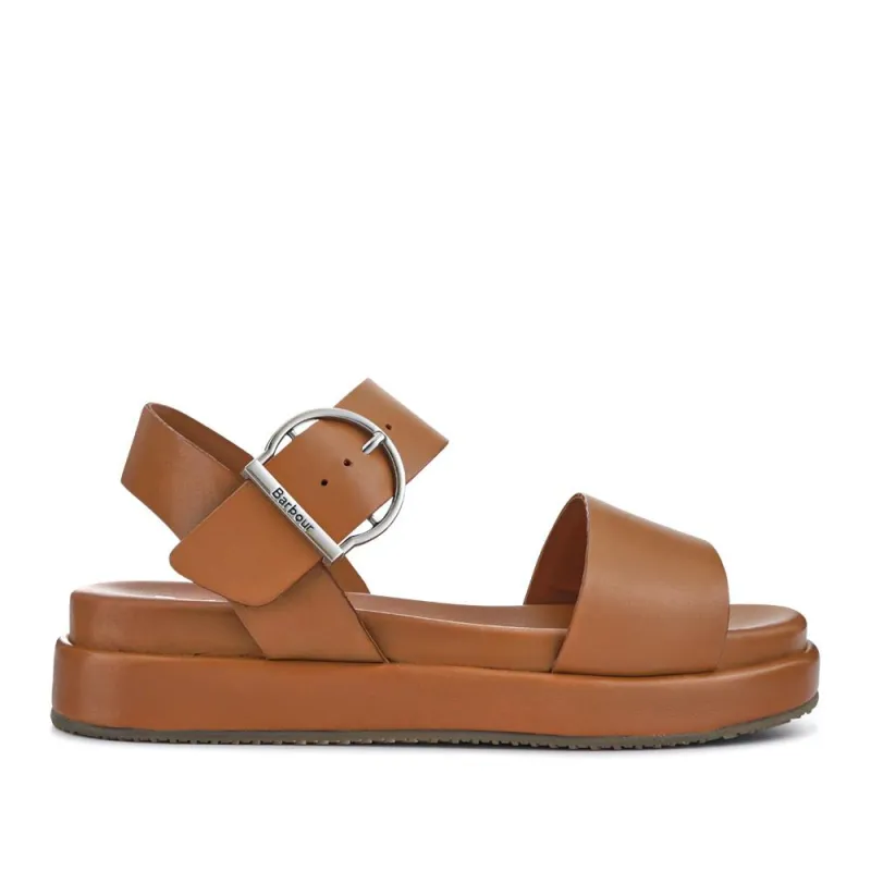 Big-Buckled Leather Sandals - BARBR41509 / 326 765 - Tan sold by Jones Bootmaker