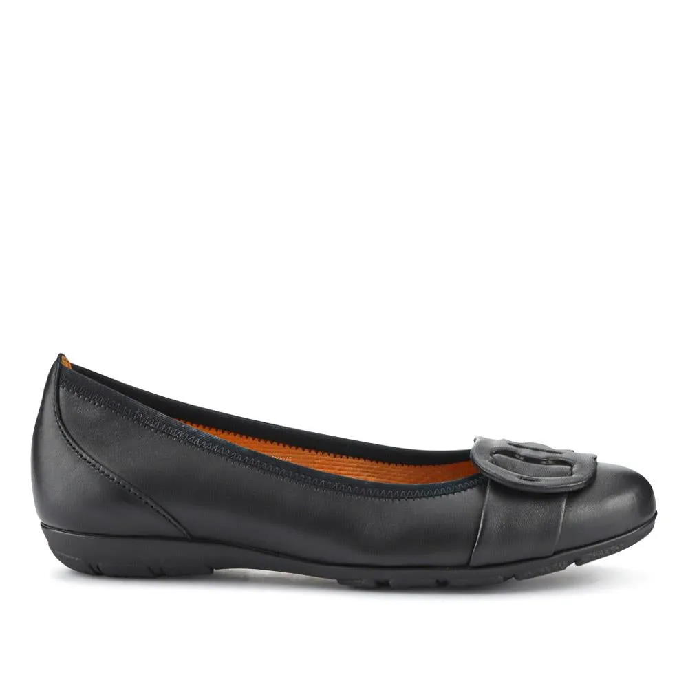 Rosta All-Leather Slip-On Ballet Pumps - GAB41501 / 326 979 - Black sold by Jones Bootmaker