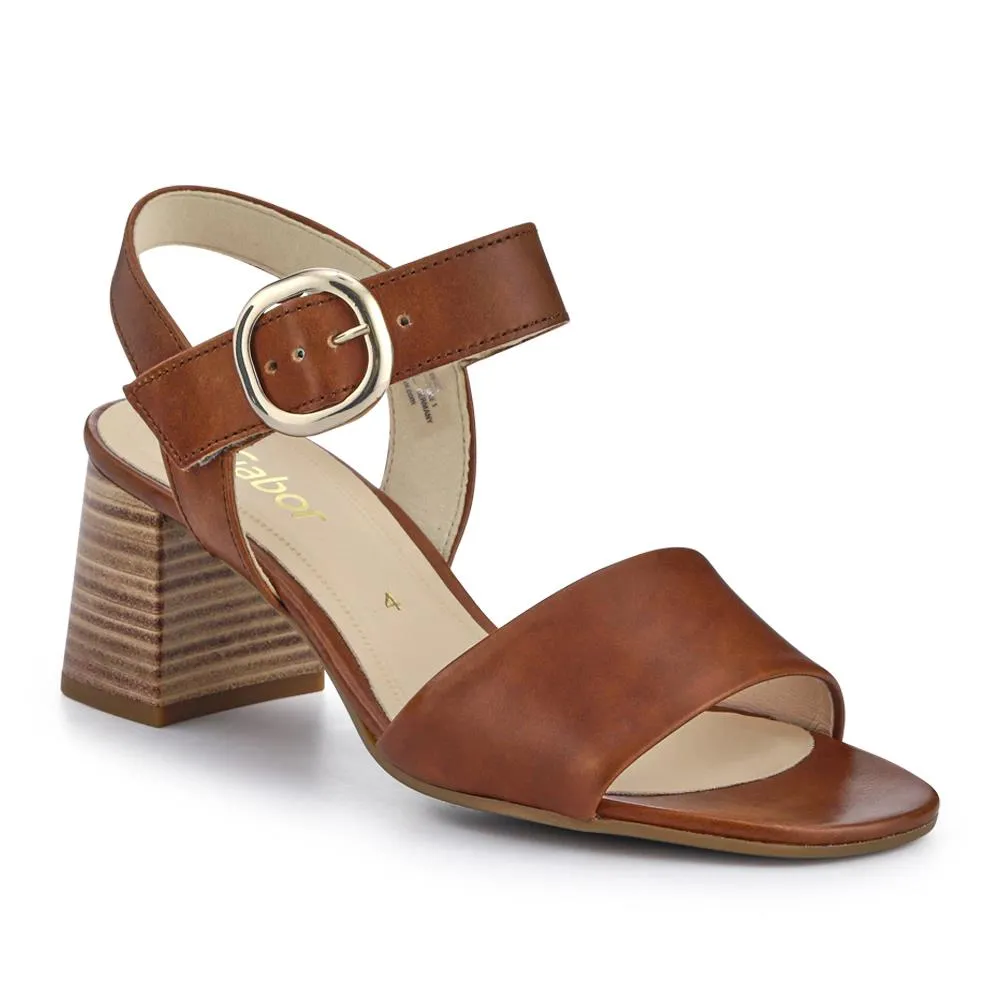 Kruger Smart Leather Block-Heeled Sandals - GAB41516 / 327 010 - Camel sold by Jones Bootmaker product image thumbnail 2