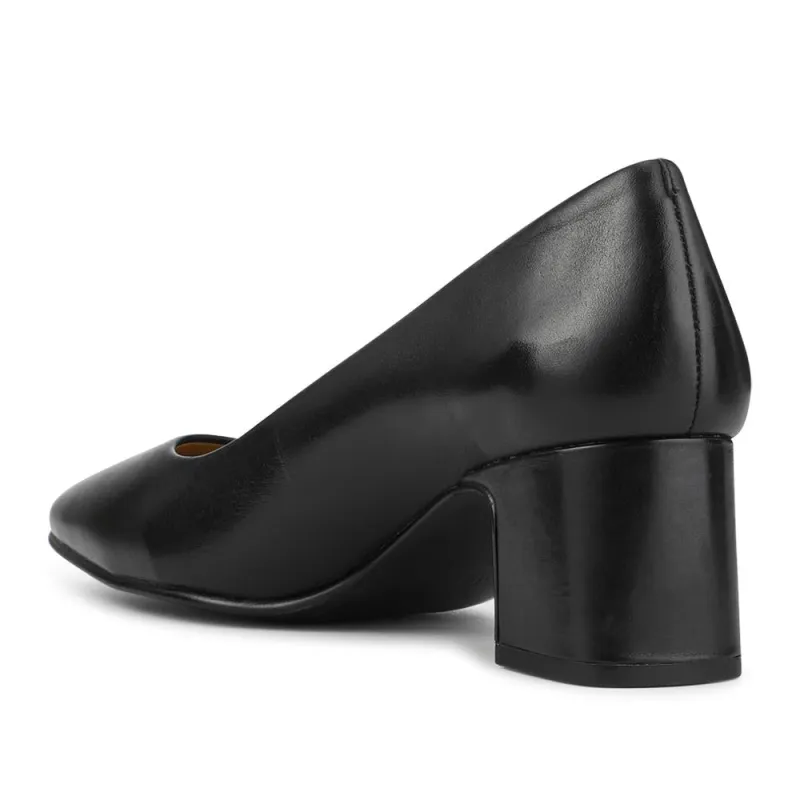 Zadie Wide-Fit Smart Leather Court Shoes - ZADIEWIDE / 328 607 - Black Leather sold by Jones Bootmaker