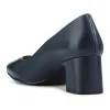 Zadie Wide-Fit Smart Leather Court Shoes - ZADIEWIDE / 328 607 - Navy Leather sold by Jones Bootmaker