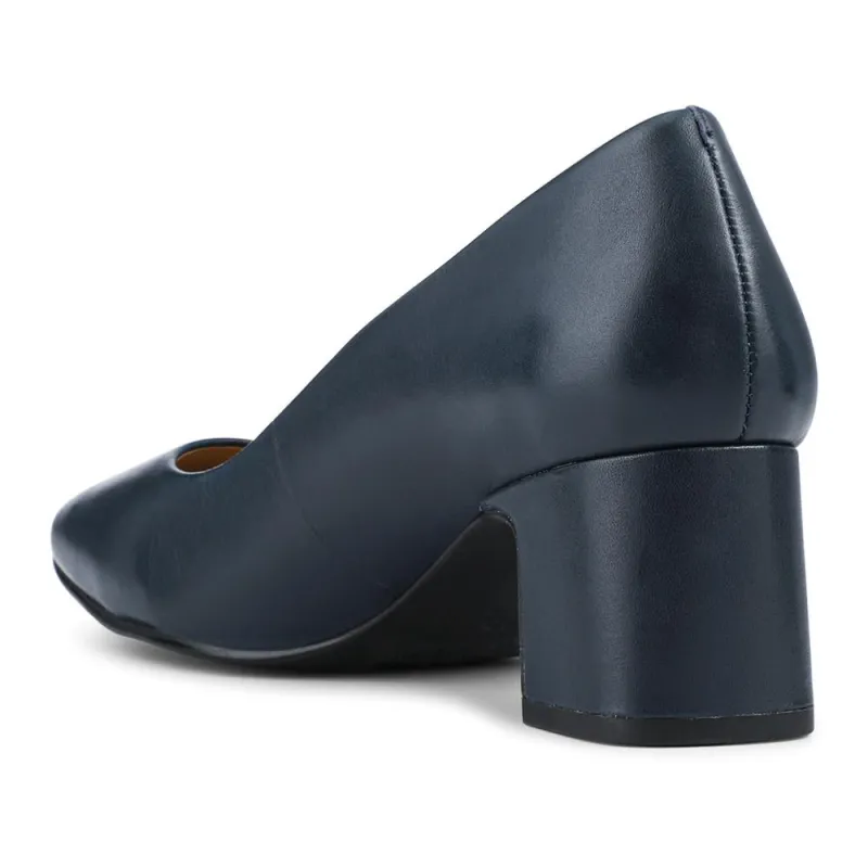 Zadie Wide-Fit Smart Leather Court Shoes - ZADIEWIDE / 328 607 - Navy Leather sold by Jones Bootmaker
