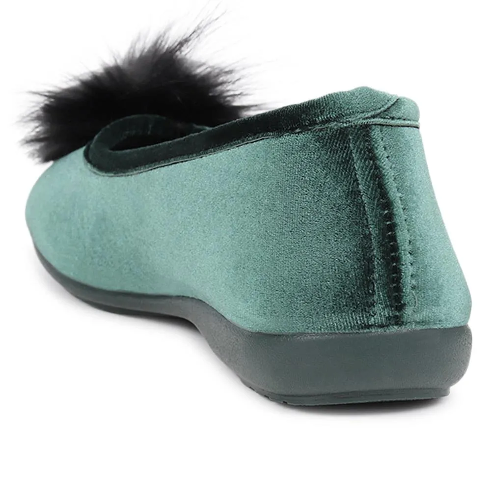 Erika Pom Pom Slippers - ERIKA / 322 776 - Green sold by Jones Bootmaker product image thumbnail 3