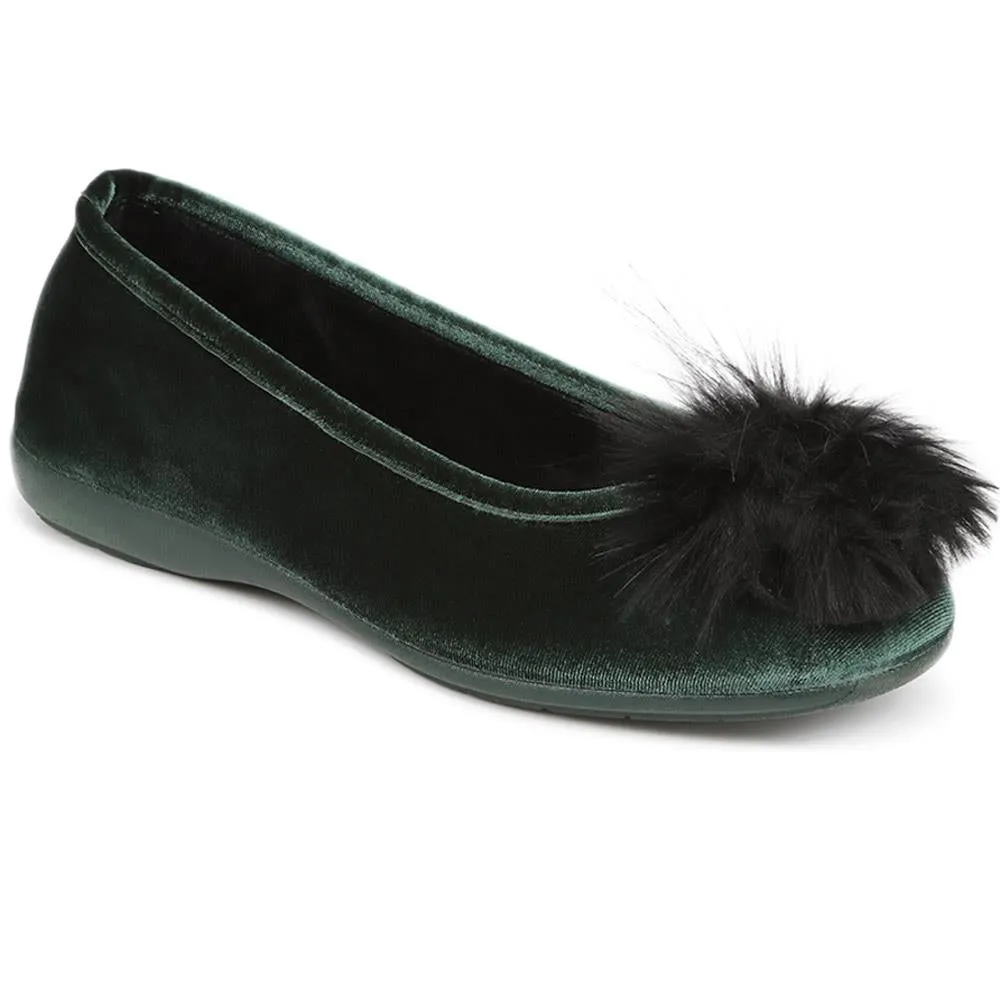 Erika Pom Pom Slippers - ERIKA / 322 776 - Green sold by Jones Bootmaker product image thumbnail 2