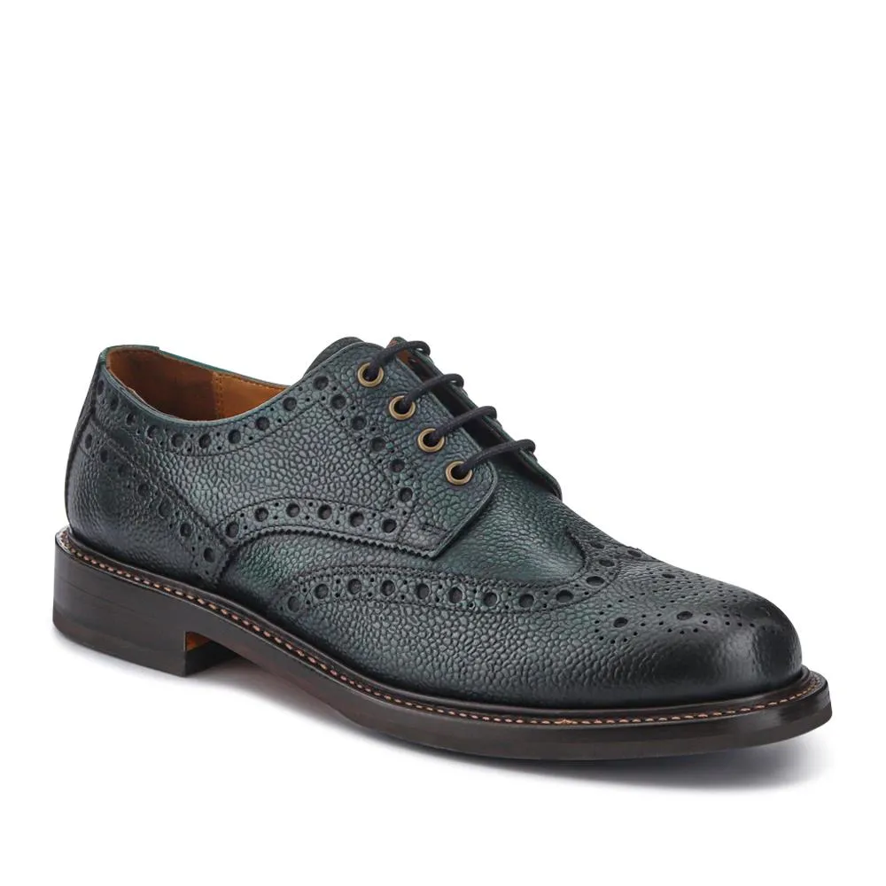 Bushwick1 Goodyear Welted Leather Brogues - BUSHWICK1 / null - Green Grain sold by Jones Bootmaker product image thumbnail 2