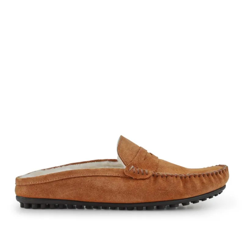 Zap Leather Mule Slippers - ZAP / 328 013 - Chestnut sold by Jones Bootmaker