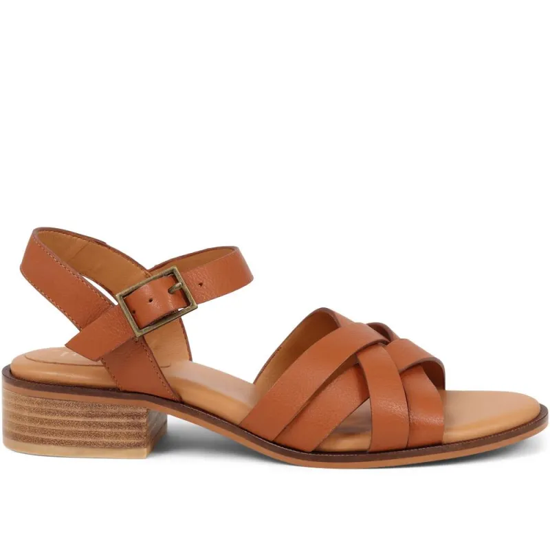 Geovana Leather Sandals  - GEOVANA / 325 042 - Tan sold by Jones Bootmaker